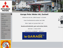 Tablet Screenshot of garagepeterweber.ch